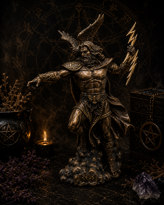 Imagem Resina Bronze Zeus 26.5cm