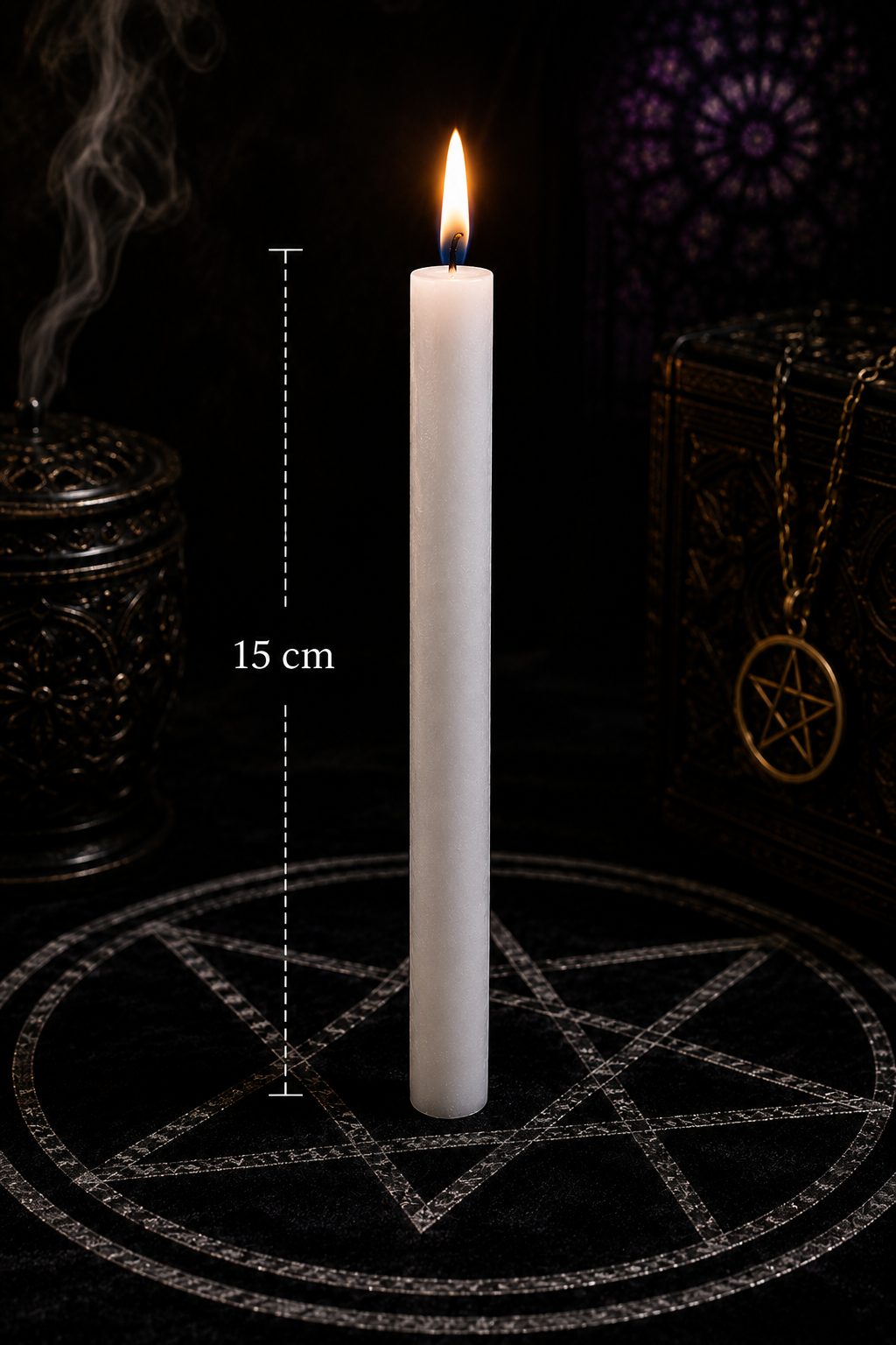 Vela branca de 15cm